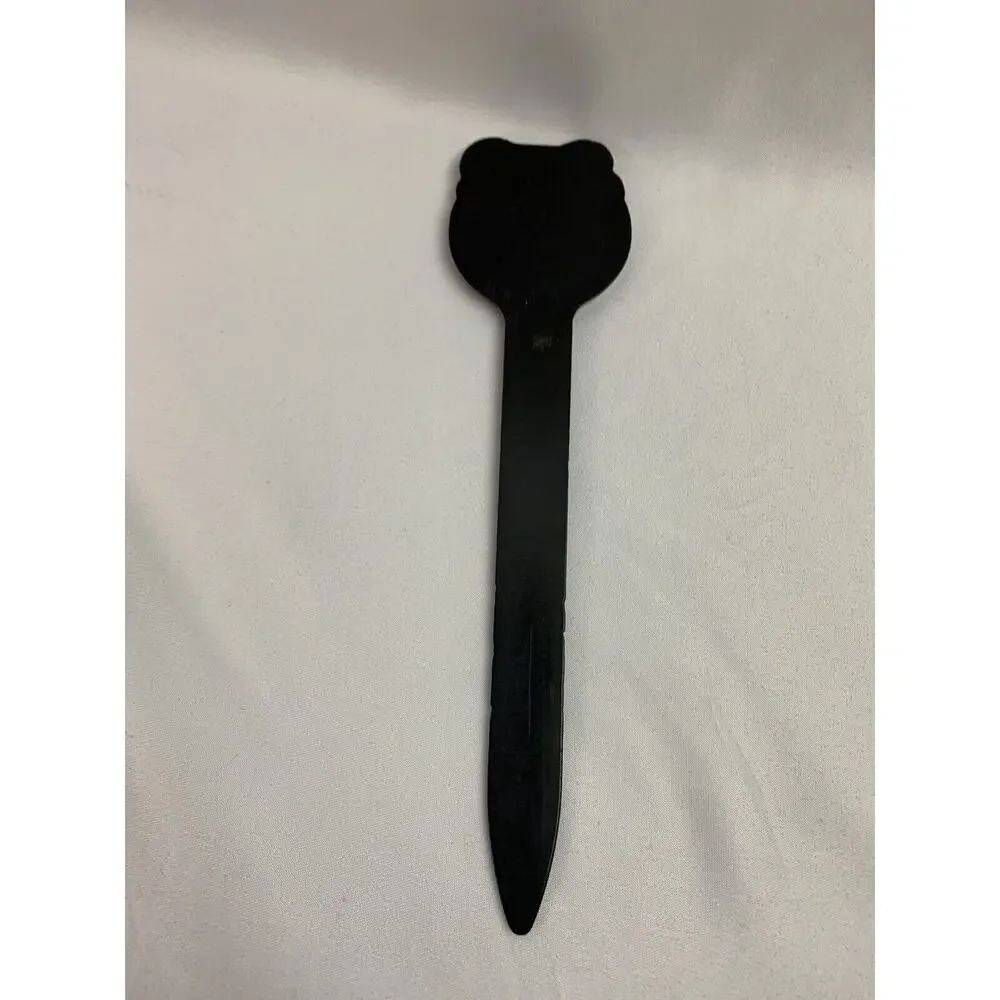 Vintage Exxon Esso Tiger Letter Opener Black Plastic Stake 